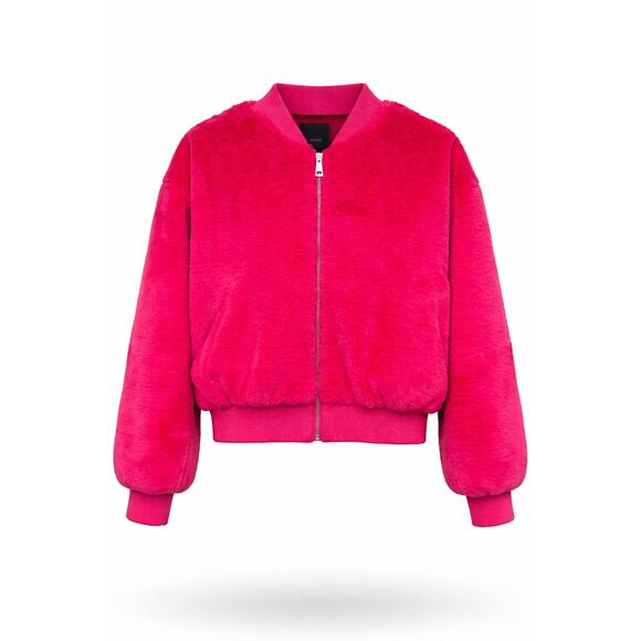 Forever 21 Jackets & Blazers - NWOT Pink Faux Fur Jacket Womens Size S Fuchsia Outerwear Bear Fluffy Warm Y2K